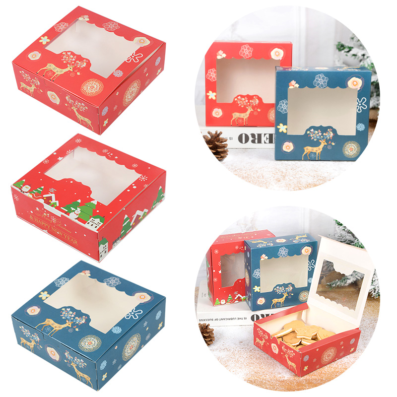 Advent Calendar Gift - 10/5 adet noel kurabiye kutusu pencere