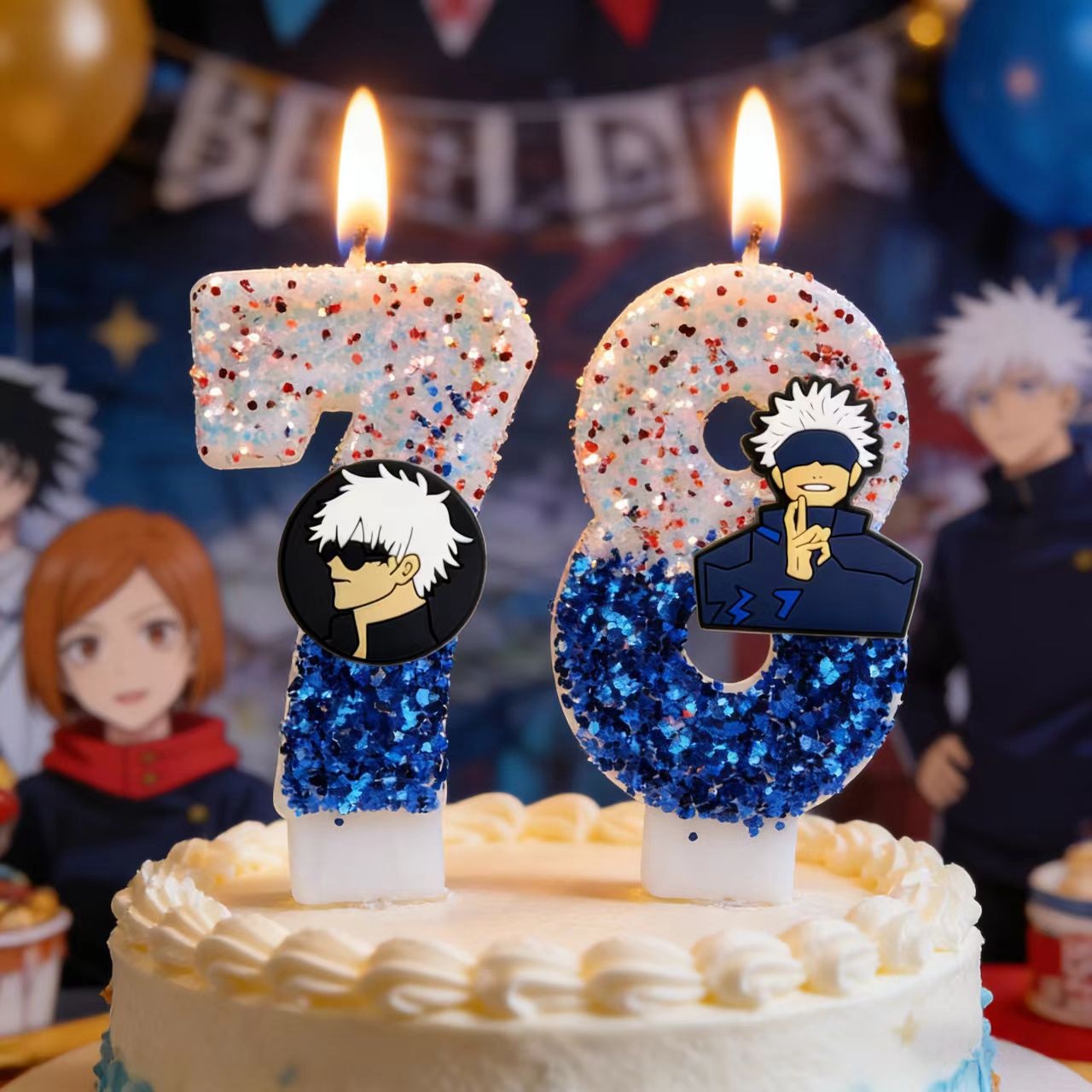 Holiday Candle Set - Anime Jujutsu Kaisen Doğum Günü Mumu
