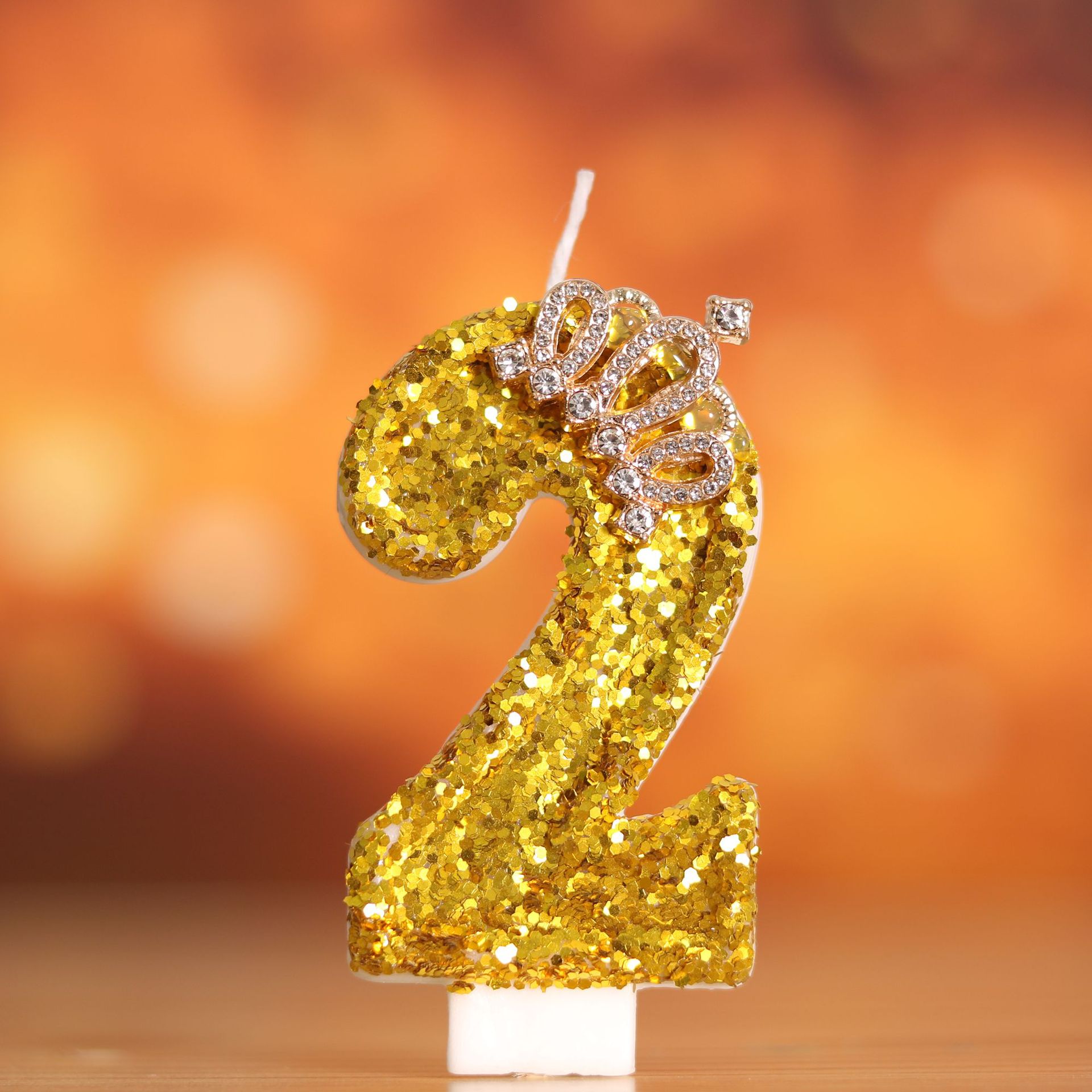 Holiday Candle Set - Dijital Doğum Günü Pastası Altın Taç