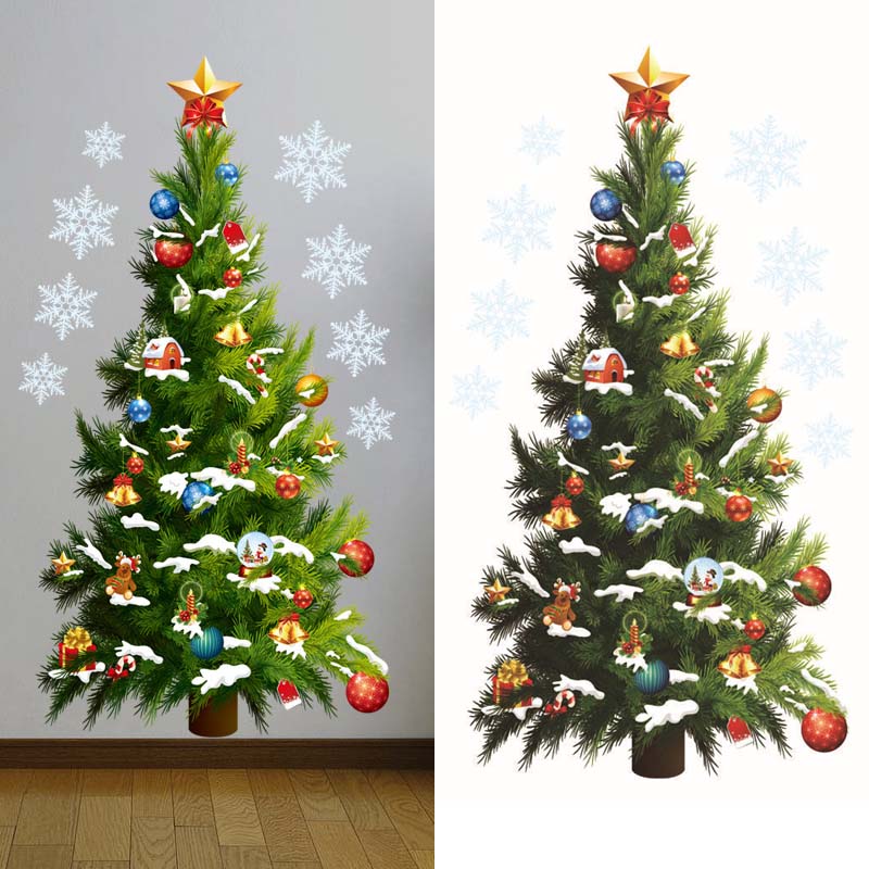 Snowflake Window Decal - Noel ağacı duvar çıkartmaları cam çıkartması