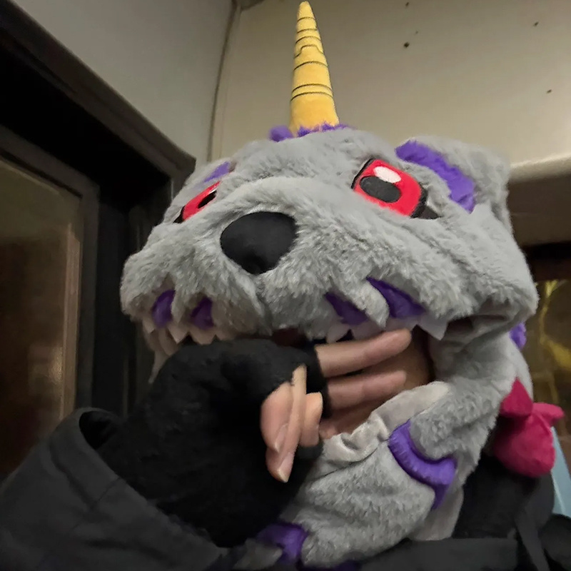 Santa Hat Plush - Animasyon Digimon Macera Gabumon Peluş Şapka