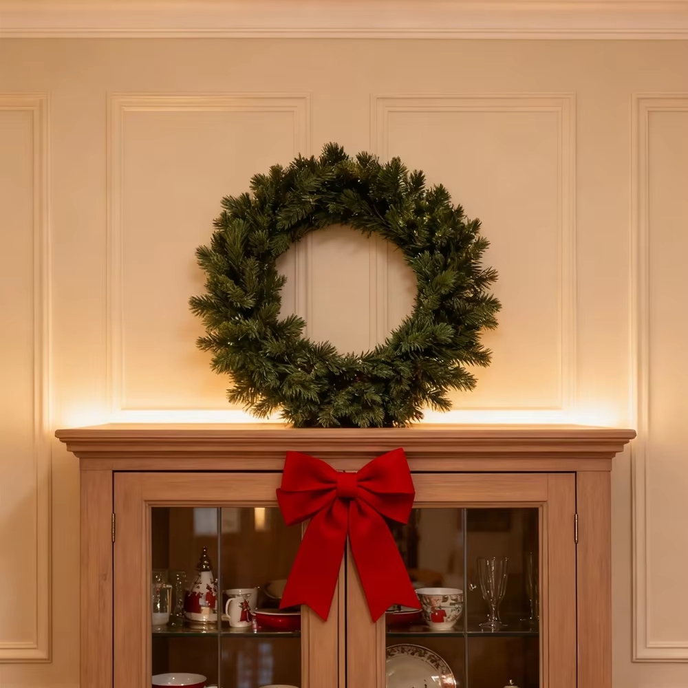 Christmas Wreath Fake - Yapay Çam Çelengi Bitkisi Noel Süslemesi