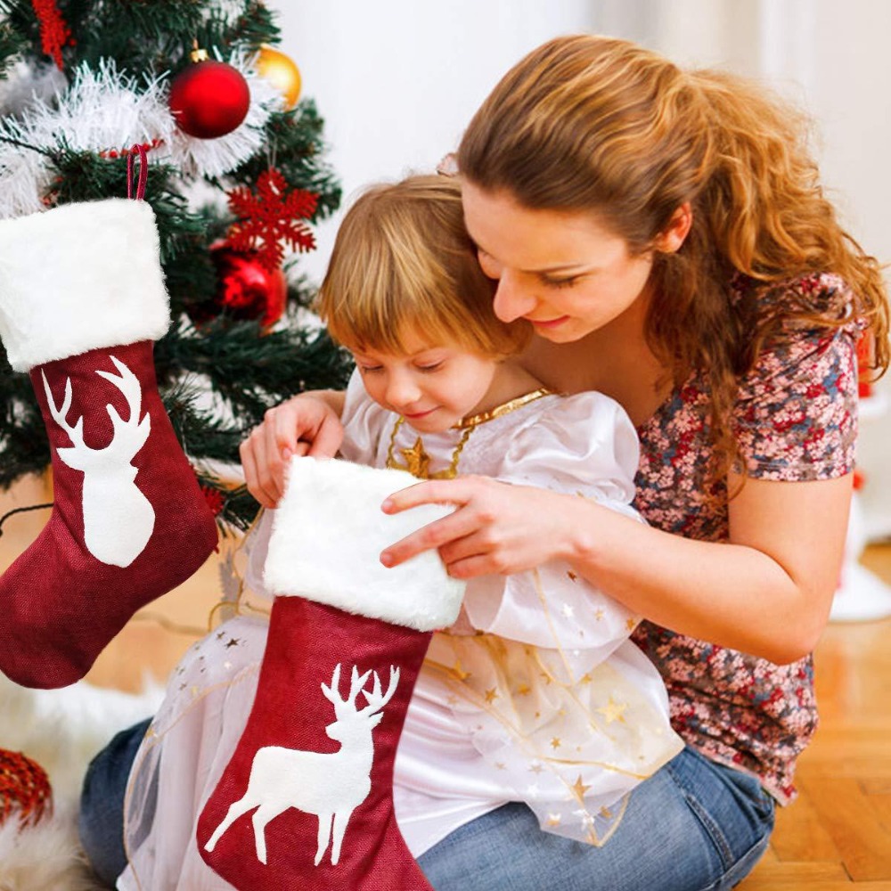 2-4 Adet Büyük Çuval Bezi Noel - Christmas Stocking Hanging incelemesi ve fiyatı