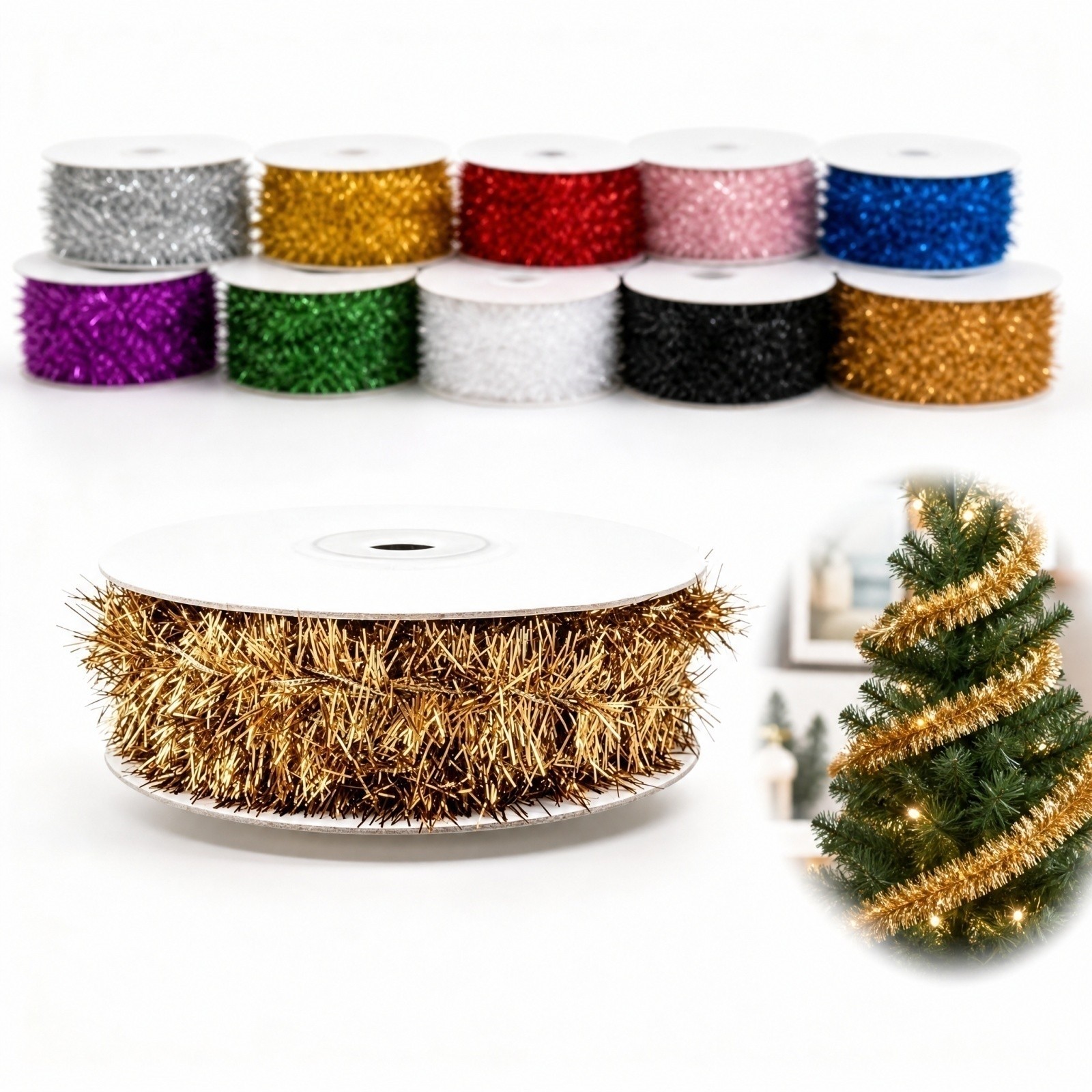 Plastik Tel Çelenk 5m Uzunluğu - Tinsel Garland Decoration incelemesi ve fiyatı