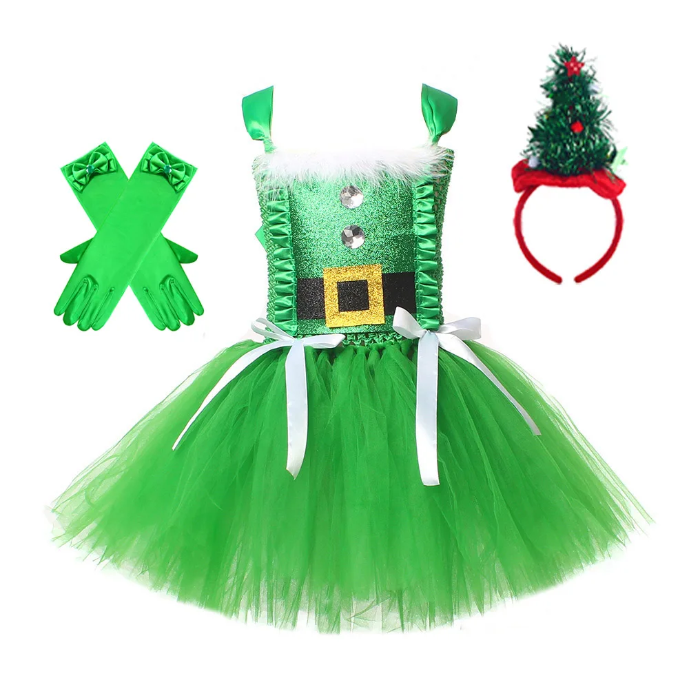 Noel Çocuklar Tutu Elbise Ren  - Elf Costume Christmas incelemesi ve fiyatı