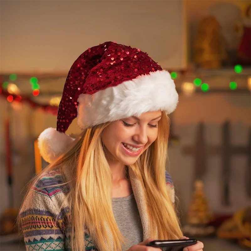 Çift Katmanlı Pullu Noel Şapka - Santa Hat Plush incelemesi ve fiyatı