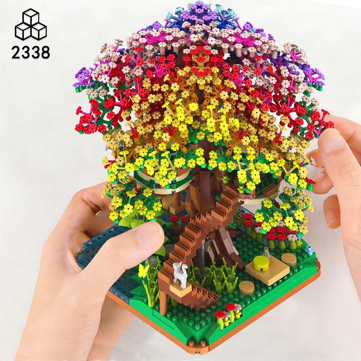 2338 adet DIY gökkuşağı ağaç e - Lego Set Technic incelemesi ve fiyatı