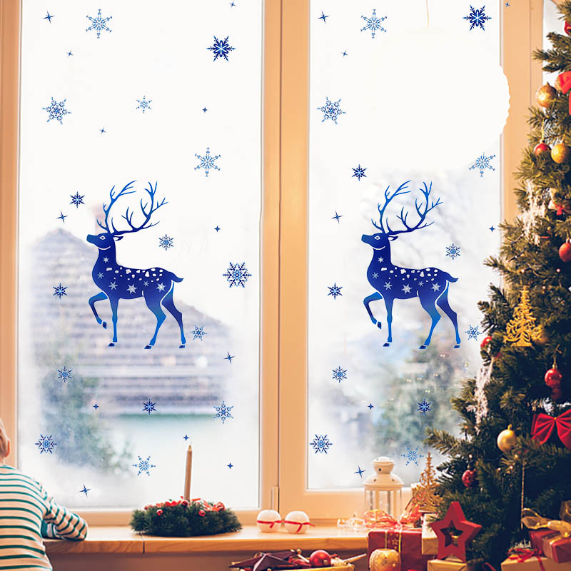 Noel pencere çıkartmaları Elk  - Snowflake Window Decal incelemesi ve fiyatı