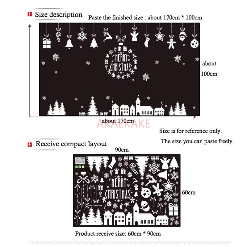 1 adet noel köyü cam pencere b - Snowflake Window Decal incelemesi ve fiyatı